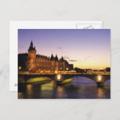 フランス、パリ、リバーセーヌ、コンシェルジェリー ポストカード (正面/裏面)