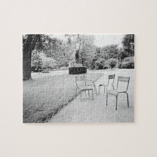 フランス、パリ:ルクセンブルグガーデンズ像 ジグソーパズル (横)