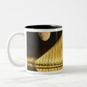 フランス、パリ、ルーブル美術館、夜 ツートーンマグカップ (左)