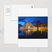 フランス，パリ，ルーヴル美術館のピラミッド ポストカード (正面/裏面)