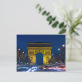 フランス、パリ。凱旋門と ポストカード (スタンド正面)