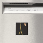 フランス, パリ。夜のエッフェル塔と マグネット (インサイチュ (食洗機))