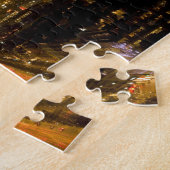 フランス、パリ。夜景のエッフェルタワー ジグソーパズル (側面)