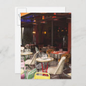 フランス、パリ、屋外カフェ ポストカード (正面/裏面)