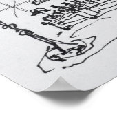 フランス，パリ，歴史的なRue St. Martin ポスター (角)