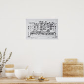 フランス，パリ，歴史的なRue St. Martin ポスター (キッチン)