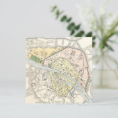 フランス，パリ：歴史，ヴィンテージの地図 (スタンド正面)