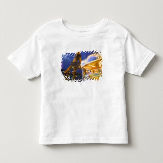 フランス, パリ。薄暮の霧と トドラーTシャツ (正面)