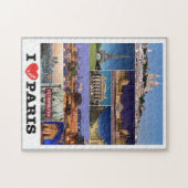 フランス – パリ – I Love - ジグソーパズル (横)