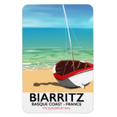 フランス ビアリッツ 海岸 旅行 ポスター マグネット (縦)