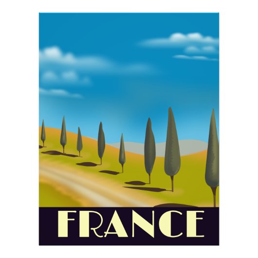 フランス ビンテージ スタイル トラベル ポスター (正面)