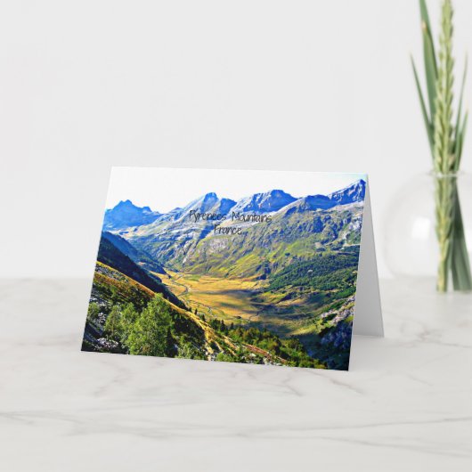 フランス，ピレネー山脈 カード (正面)