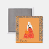 フランス，ピレネー・オリエンタレス マグネット (正面/裏面)