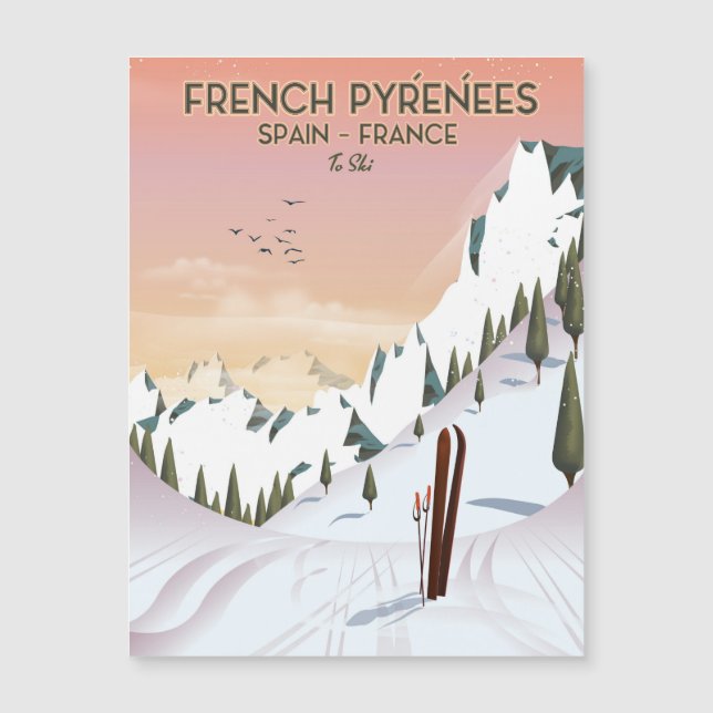 フランス ピレネー スキーポスター (正面)