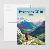 フランス ピレネーGR10 ポストカード (正面/裏面)