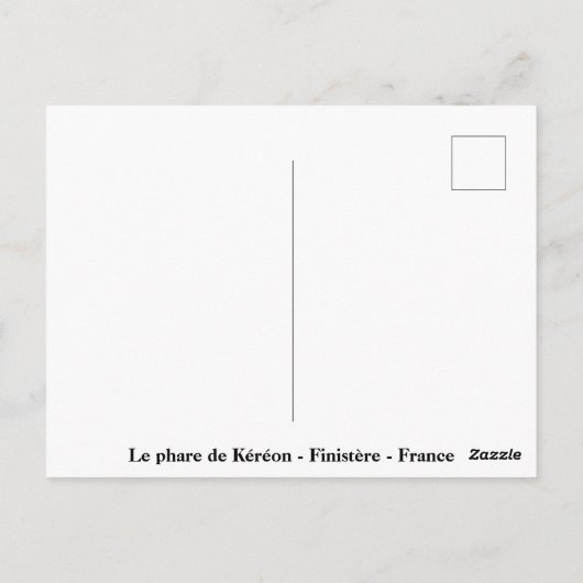フランス, フィニステール県, ケレオン灯台 ポストカード (裏面)
