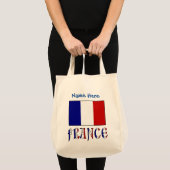 フランス フランス国旗 ブルー 名入れ トートバッグ (正面(商品))