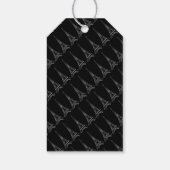 フランス ブラック エッフェルタワー、パリ ギフトタグ (裏面)