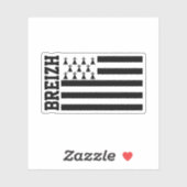 フランス，ブルターニュ国旗 シール (シート)