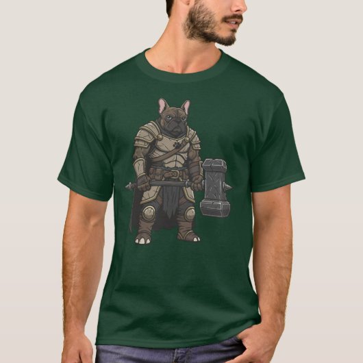 フランス・ブルドッグの剣闘士の冒険 Tシャツ (正面)