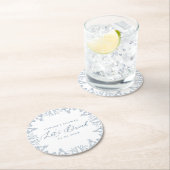 フランス ブルー シノワズリー フローラル シャワーコースター ラウンドペーパーコースター (インサイチュ)