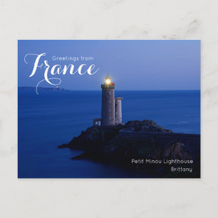 フランス・プチ・ミヌー灯台からの挨拶 ポストカード