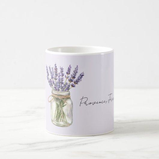 フランス・プロヴァンスのラベンダー花瓶 コーヒーマグカップ (中央)
