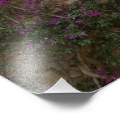 フランス、プロヴァンス、エズ。ブライトピンク フォトプリント (角)