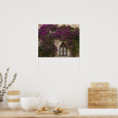 フランス、プロヴァンス、エズ。ブライトピンク ポスター (キッチン)