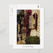 フランス，プロヴァンス，セントポール・デ・ヴァンス ポストカード (正面/裏面)