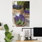 フランス、プロヴァンス、Lavendar for sale ポスター (ホームオフィス)