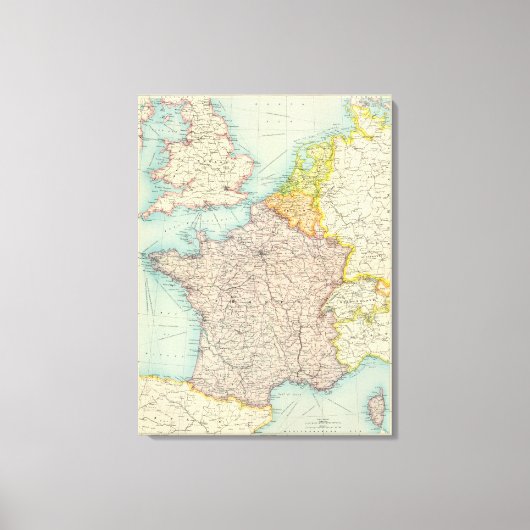 フランス、ベルギー、オランダの政治 キャンバスプリント (正面)