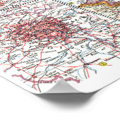 "フランス、ベルギー、オランダ: 1960詳細地図 ポスター (角)