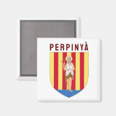 フランス、ペルピニャンの紋章 マグネット (正面/裏面)