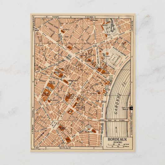 フランス ボルドー市 ヴィンテージ ポストカード (正面)