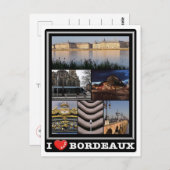 フランス – ボルドー – I Love - ポストカード (正面/裏面)