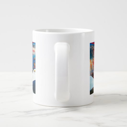 フランス·ポスター·ニースでのD'Aviation ジャンボコーヒーマグカップ (裏面)