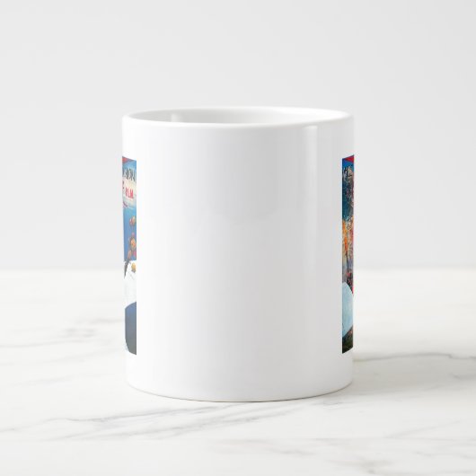 フランス·ポスター·ニースでのD'Aviation ジャンボコーヒーマグカップ (正面)