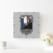 フランス・マジケス・ロゴ スクエア壁時計 (ホーム)