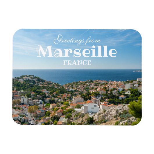 フランス マルセイユの思い出 マグネット (横)