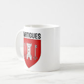 フランス、マルティグの紋章 コーヒーマグカップ (正面左)
