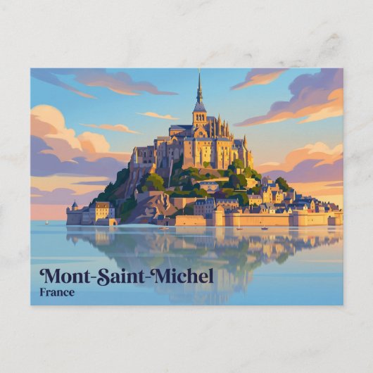 フランス モン・サン・ミシェル修道院 ポストカード (正面)