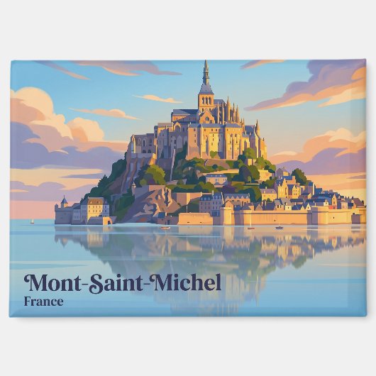 フランス モン・サン・ミシェル修道院 マグネット (正面)