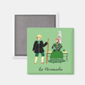 フランス，ラノルマンディー マグネット (正面/裏面)