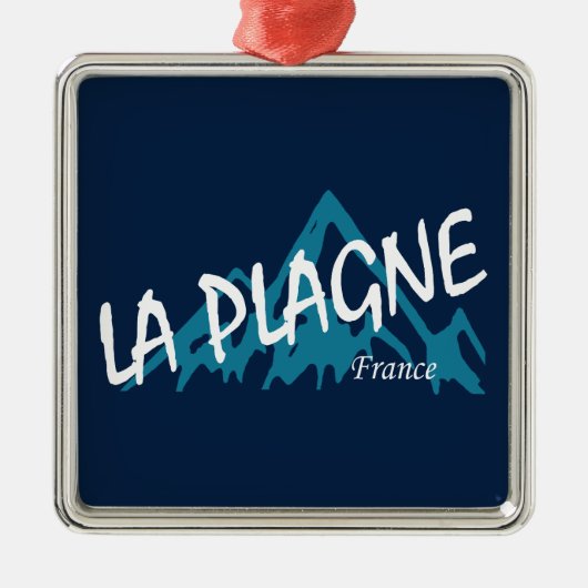 フランス・ラ・プラニュの山々 メタルオーナメント (正面)