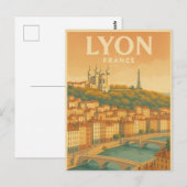 フランス リヨンのヴィンテージ旅行 ポストカード (正面/裏面)
