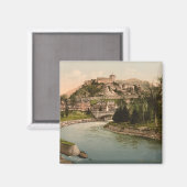 フランス，ルルド，シャトーフォートドゥルルド マグネット (正面/裏面)