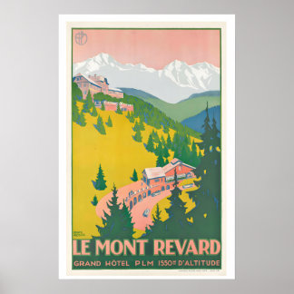 フランス・ル・モン・ルヴァール PLM鉄道 ビンテージ旅行 ポスター
