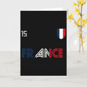 フランス レトロ サッカー フランス国旗 カード (黄色い花)