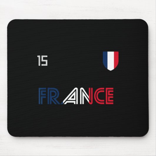 フランス レトロ サッカー フランス国旗 マウスパッド (正面)